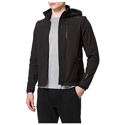 CMP, giacca da uomo con cappuccio e zip, nero, 58