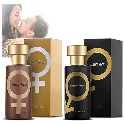1.76oz Golden Lure Perfume, Golden Lure Pheromone Perfume, Lure Her Cologne  for Men, Long Lasting Fragrance, to Attract Men for Women (1set)