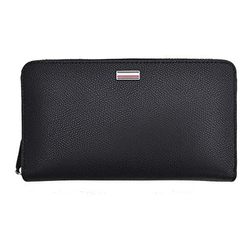 Tommy Hilfiger portafoglio business za wallet pelle nero, nero , l, moderno