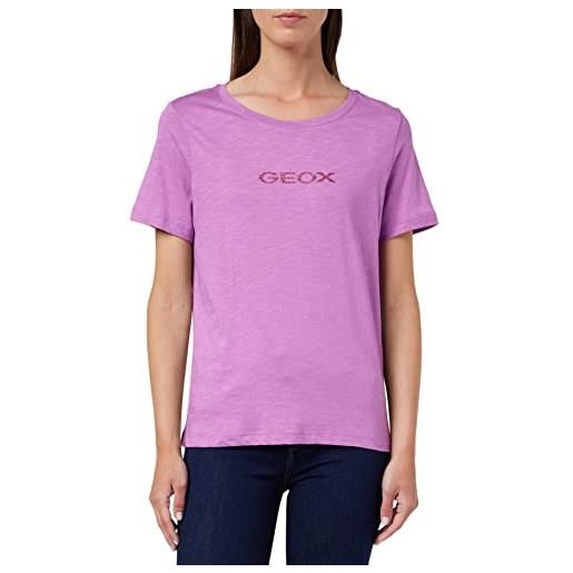 Geox maglietta w t-shirt, african violet, xs donna