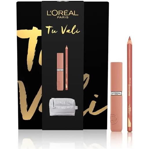 Amicafarmacia l'oréal paris self confidence box mini beauty nero kit lips matte resistance nude + matita labbra