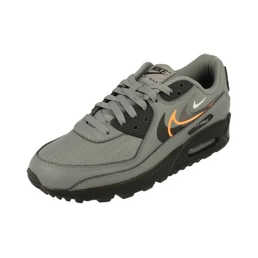 Nike air max 90, sneaker uomo, smoke grey/black-bright mandarin, 45.5 eu