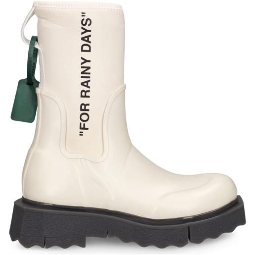 OFF-WHITE stivali da pioggia sponge in gomma 40mm