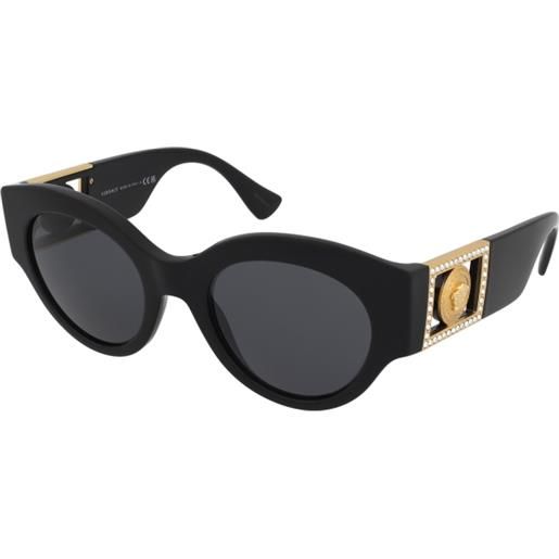 Versace ve4438b gb1/87 | occhiali da sole graduati o non graduati | prova online | plastica | tondi | nero | adrialenti