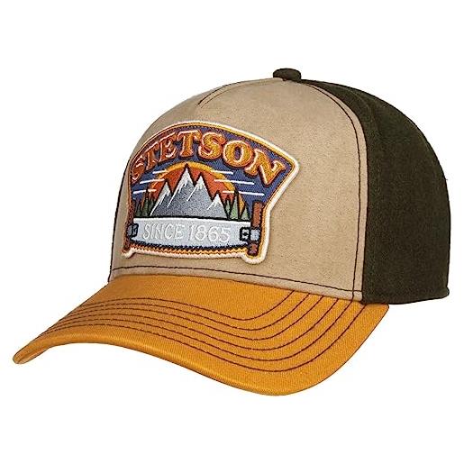 Stetson cappellino trucker hacksaw uomo/donna - cap berretto baseball mesh snapback, con visiera estate/inverno - taglia unica beige