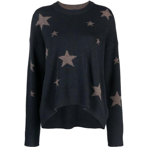 Zadig&Voltaire maglione markus con motivo stelle - blu