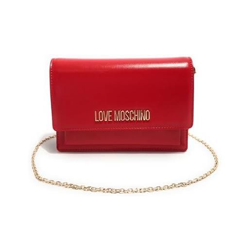 Love Moschino borsa a spalla donna, rosso opaco, 22x14x5