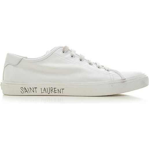 Saint laurent - scarpe da ginnastica con logo in tela