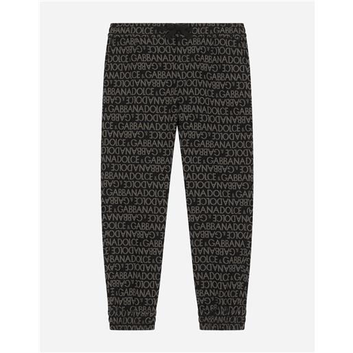 Dolce & Gabbana pantalone sportivo in cotone con logo jacquard