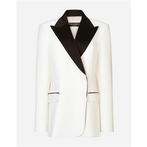 Dolce & Gabbana giacca doppiopetto in crêpe di lana con revers tuxedo