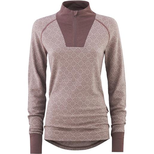 Kari Traa voss cashmere mix long sleeve base layer marrone m donna