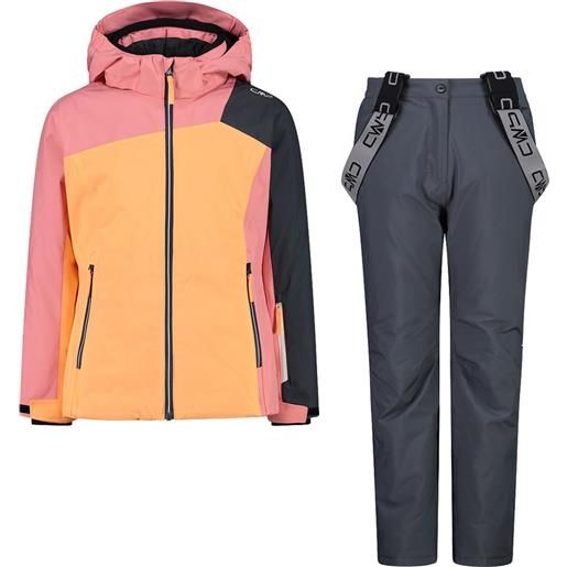 Cmp set jacket and pant 33w0605 arancione, rosa 4 years