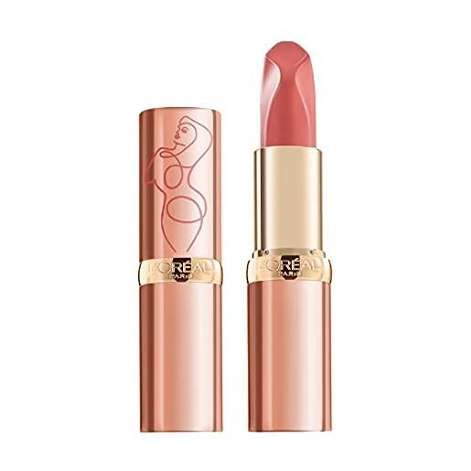 L'Oréal Paris rossetto nude color riche les nus, per labbra morbide e nutrite, colore intenso, 181 intense