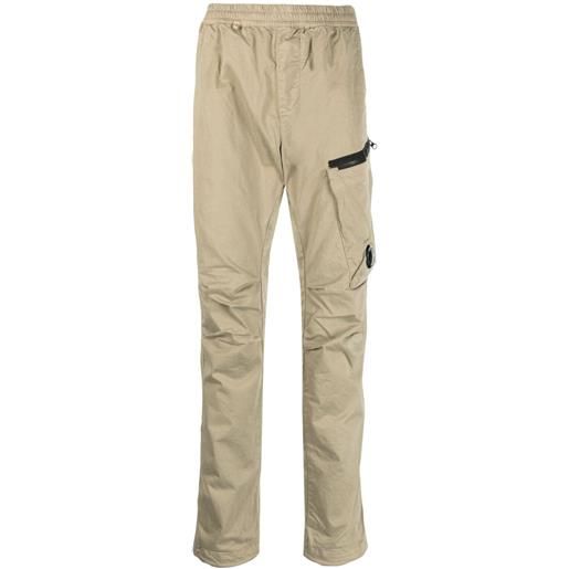 C.P. Company pantaloni affusolati con applicazione - marrone