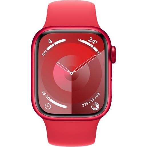Apple watch series 9 gps + cellular cassa 41m in alluminio (product)red con cinturino sport band - m/l