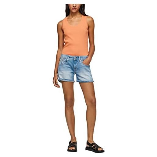 Pepe Jeans siouxie, shorts donna, nero (denim-xe2), 32w