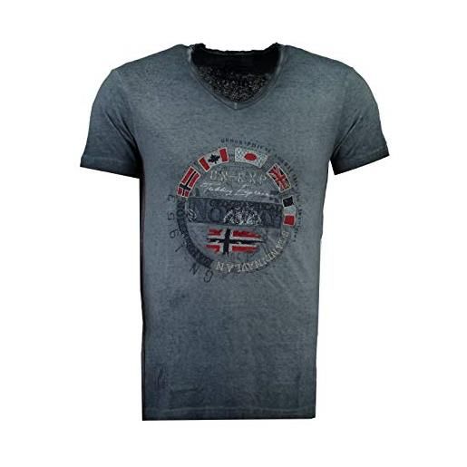 Geographical Norway t-shirt maniche corte short sleeves jimpeach men uomo men sr063h/gn (blu, xl)