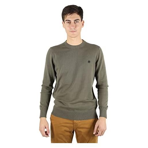 Timberland williams river cotton yd sweater leaf green, polo a maniche lunghe uomo, leaf green, 