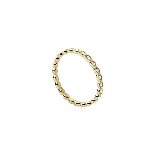 Fossil anello da donna vintage iconic, altezza: 1,9 mm anello in acciaio inossidabile dorato, jf03749710