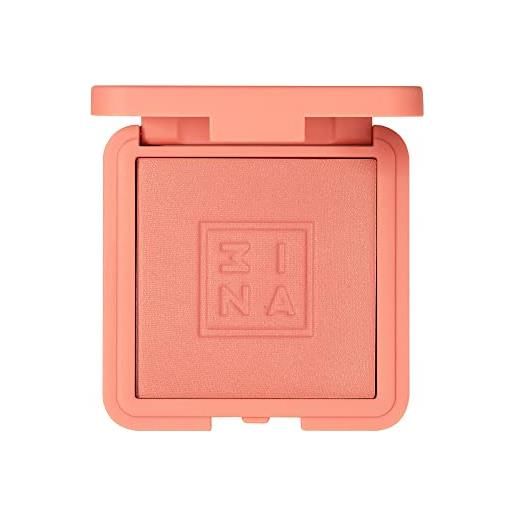 3ina makeup - vegan - the blush 212 - rosa scuro - finitura naturale e setosa - luminoso fard in polvere minerale pressato per le guance - illuminante - fard costruibile - formula a lunga durata