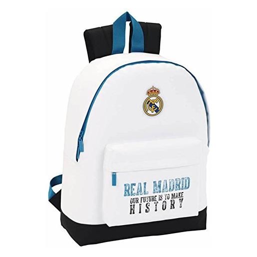 Real Madrid 17/18 oficial juvenil zainetto per bambini, 43 cm, grigio (gris/azul marino)