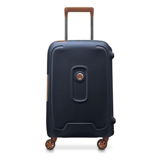 DELSEY PARIS, moncey, valise, cabine rigide matière recyclée et recyclable, 55x35x25 cm, 38 litres, s, inchiostro blu