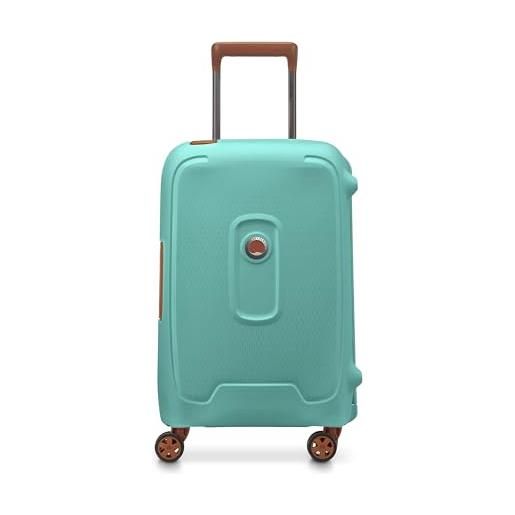 DELSEY PARIS, moncey, valise, cabine rigide matière recyclée et recyclable, 55x35x25cm, 38 litres, s, mandorla