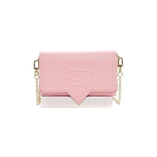 Ferragni chiara Ferragni portafoglio con zip da donna marchio, modello eyelike 74sb5pa5zs517, realizzato in pelle sintetica. Rosa rosa chiaro