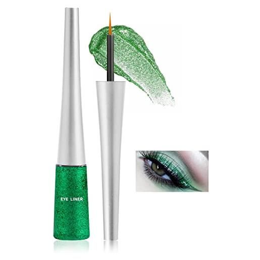 Boobeen colorful glitter eyeliner liquid shimmer eyeliner waterproof metallic eyeliner smudge-proof suitable for women, 1 pcs