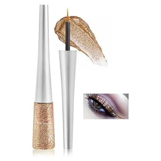 Boobeen colorful glitter eyeliner liquid shimmer eyeliner waterproof metallic eyeliner smudge-proof suitable for women, 1 pcs