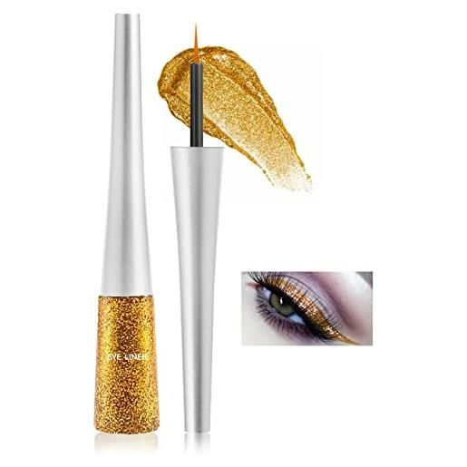 Boobeen colorful glitter eyeliner liquid shimmer eyeliner waterproof metallic eyeliner smudge-proof suitable for women, 1 pcs (07#)