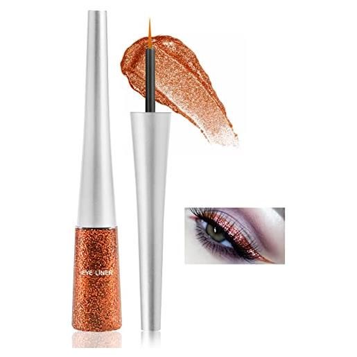 Boobeen colorful glitter eyeliner liquid shimmer eyeliner waterproof metallic eyeliner smudge-proof suitable for women, 1 pcs (08#)