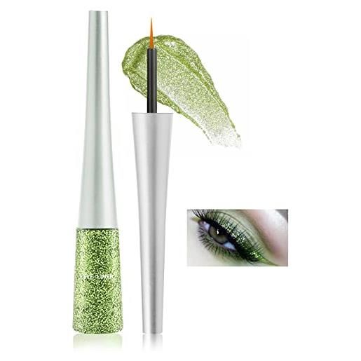 Boobeen colorful glitter eyeliner liquid shimmer eyeliner waterproof metallic eyeliner smudge-proof suitable for women, 1 pcs (06#)