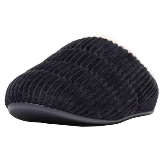 Fitflop chrissie - pantofole in pile, blu scuro, 36 eu
