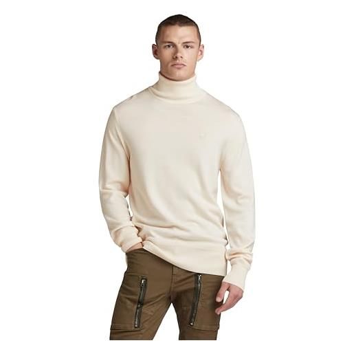 G-STAR RAW premium core turtle knitted sweater donna , beige (eggnog d21933-b692-g076), l