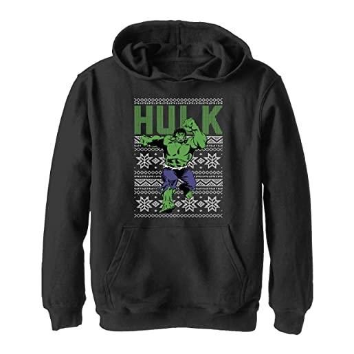 Marvel avengers classic-hulk ugly. Top hoodie hooded sweatshirt, nero, 5/5 bambini e ragazzi