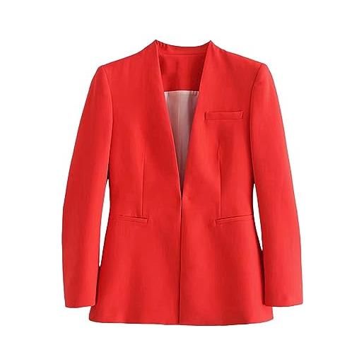 UNeedVog blazer femminile a v neck hidden culla da lavoro canna da ufficio giacca solid blazer casual