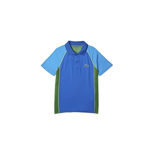Lacoste-children s/s polo-dj8182-00, blu/azzurro/blu/azzurro/giallo, 10 ans