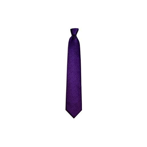Remo Sartori - cravatta in pura seta con pagliuzze tono su tono viola, made in italy, uomo