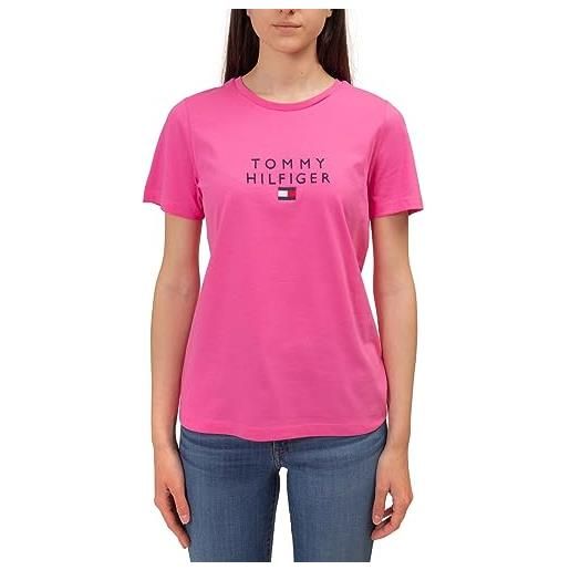 Tommy Hilfiger - t-shirt donna basic con ricamo logo - taglia m