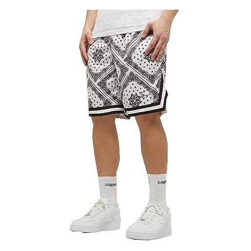 Karl Kani pantaloncini da uomo varsity paisley mesh (as3, alpha, l, regolari, normali, bianchi)