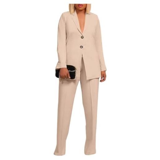 shownicer tailleur pantalone donna curvy completo blazer e pantaloni tuta ufficio e lavoro completo tailleur due pezzi taglie forti completo set da cerimonia e nero s