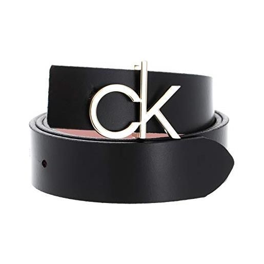 Calvin Klein ck low rev giftpack belt, black silver pink, 100 donna