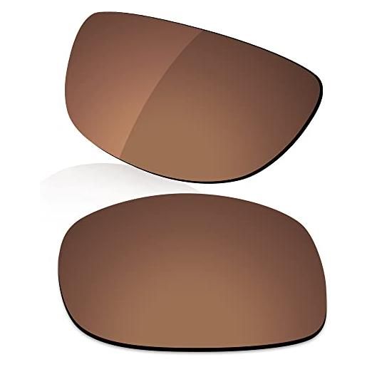 LenzReborn lente polarizzata di ricambio per occhiali da sole maui jim world cup mj266-64mm - altre opzioni, marrone ruggine - polarizzato, taglia unica