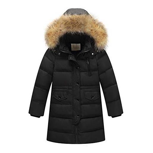 MEYOCEYO piumino bambini invernale unisex cappotto mantieni caldo giacca antivento parka con cappuccio giubbotti snowsuit bianco 130