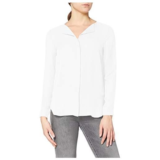 Vila clothes vilucy l/s shirt - noos, camicia donna, bianco (snow white snow white), 42 (taglia produttore: x-large)