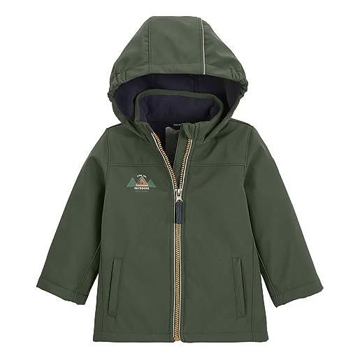 first instinct by killtec bambini giacca softshell/giacca outdoor con cappuccio fiow 17 mns sftshll jckt, dark forest green, 86, 39965-000