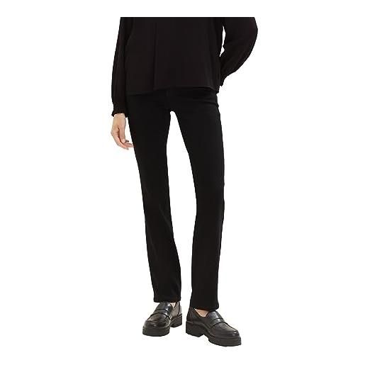 TOM TAILOR 1038901 alexa straight jeans, 10270-black denim, 31w x 30l donna