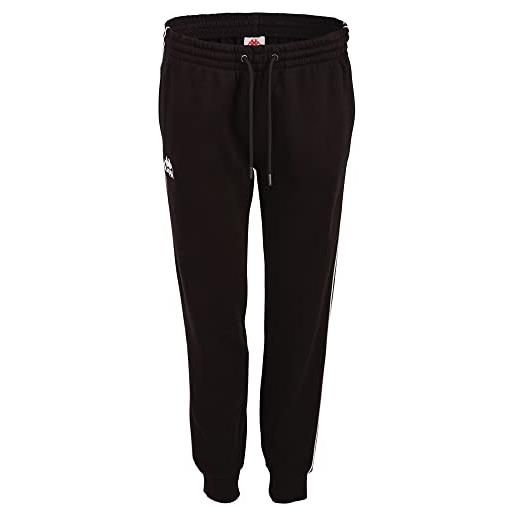 Kappa pantaloni da donna, vestibilità normale tuta, caviale, m unisex-adulto