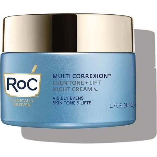 RoC multi correxion - even tone + lift crema notte per la perdita di tono, 50ml